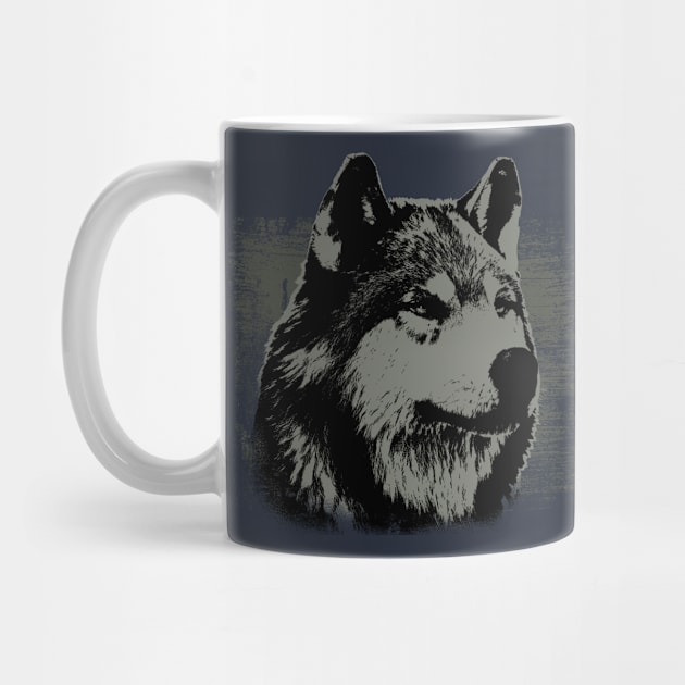 Grey wolf. Perfect present for mom mother dad father friend him or her by SerenityByAlex